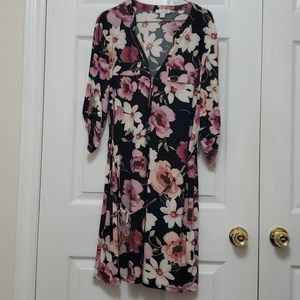 Knee length flower dress with string